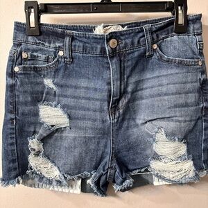 Altar'd State Ripped Blue Jean Shorts